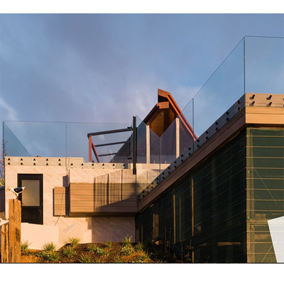 Moderne Edelstahl-Frameless Glasbalustrade abgehärtete Sicherheits-Eigenschaft