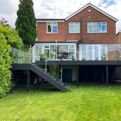 Moderne Edelstahl-Frameless Glasbalustrade abgehärtete Sicherheits-Eigenschaft