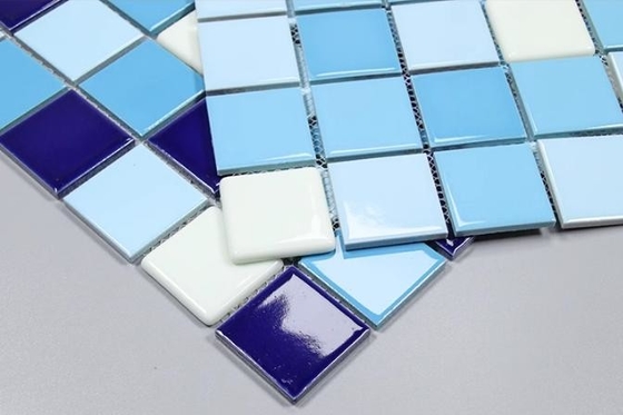 Klassischer Stil Quadrat Glas Porzellan Glow In The Dark Fliesen für Schwimmbäder
