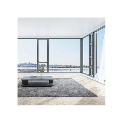 Custom Aluminiumprofil Isolierte Glaswand mit Push-Flachfenster für moderne Räume