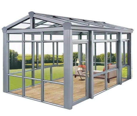 Rahmenmaterial Aluminiumlegierungsmaterial Oktagon Gewächshäuser Solarium Glas Gewächshäuser