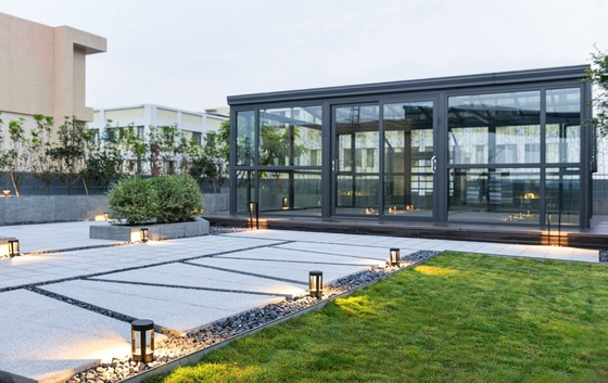 Rahmenmaterial Aluminiumlegierungsmaterial Oktagon Gewächshäuser Solarium Glas Gewächshäuser