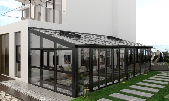 Rahmenmaterial Aluminiumlegierungsmaterial Oktagon Gewächshäuser Solarium Glas Gewächshäuser