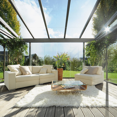 Maßgeschneiderte Größe Glatte Oberfläche Solarglasplatten Dach Sonnenräume für Garten Solarium Zelt