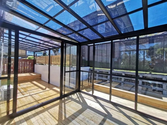Wasserdicht frei stehendes Sonnenzimmer für Wintergarten Aluminiumrahmen gehärtetes Glas