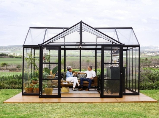 Vier Jahreszeiten Solarium Glas Sonnenräume in Schiebetür für individuelle Größe