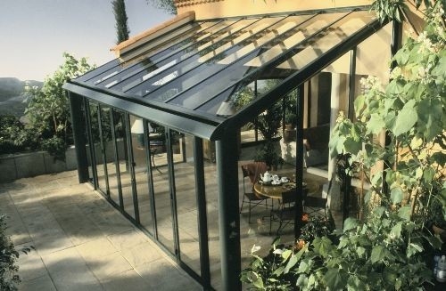 Wasserdichte Aluminiumrahmen-Glashäuser mit Schiebetür und Grünhaus