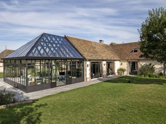 Wasserdichte Aluminiumrahmen-Glashäuser mit Schiebetür und Grünhaus