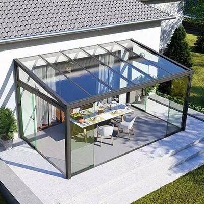 Wasserdichte Aluminiumrahmen-Glashäuser mit Schiebetür und Grünhaus