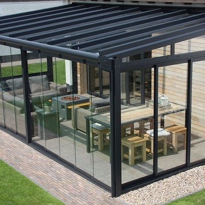 Glatte Oberfläche Vier Jahreszeiten Solarium Sonnenräume mit doppelt gehärtetem doppelverglastem Glas