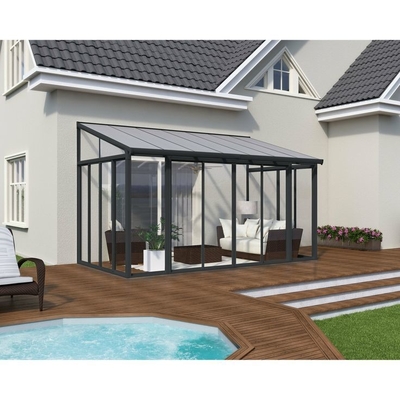 Wasserdichtes Aluminiumrahmen Glashaus Vorgefertigtes Gewächshaus mit individuellen Größenmerkmalen