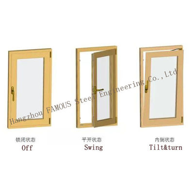 Moderner unbedeutender 70 Reihe Aluminiumsturm Windows, 5mm 9A 5mm Neigung und Drehung Windows