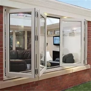 Das Außenfassaden-Aluminiumlegierungs-Glas, das Bifold Windows falten und die Türen stellten Rahmen heraus